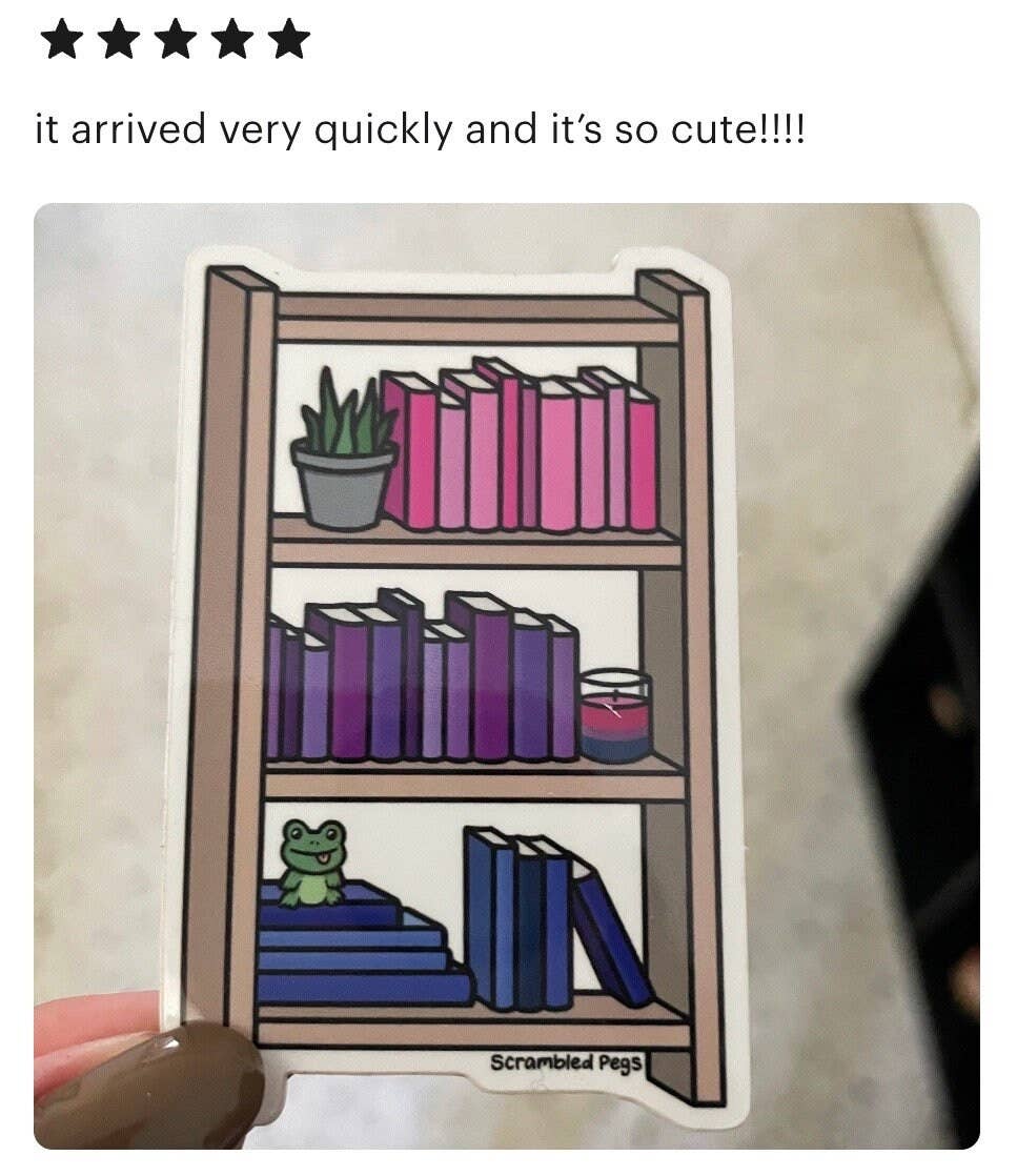 Scrambled Pegs – wholesale Sticker – Bisexual Pride Waterproof Sticker for Bookshelf &amp; Laptop6