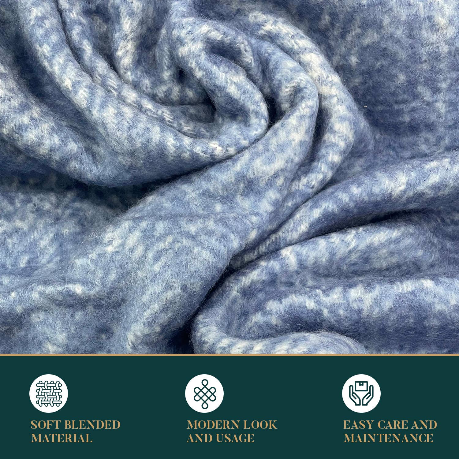 Popular Life Home - Wholesale Throw Blanket - Decorative Aurora Mohair Herringbone Throw, 50'' x 60''4