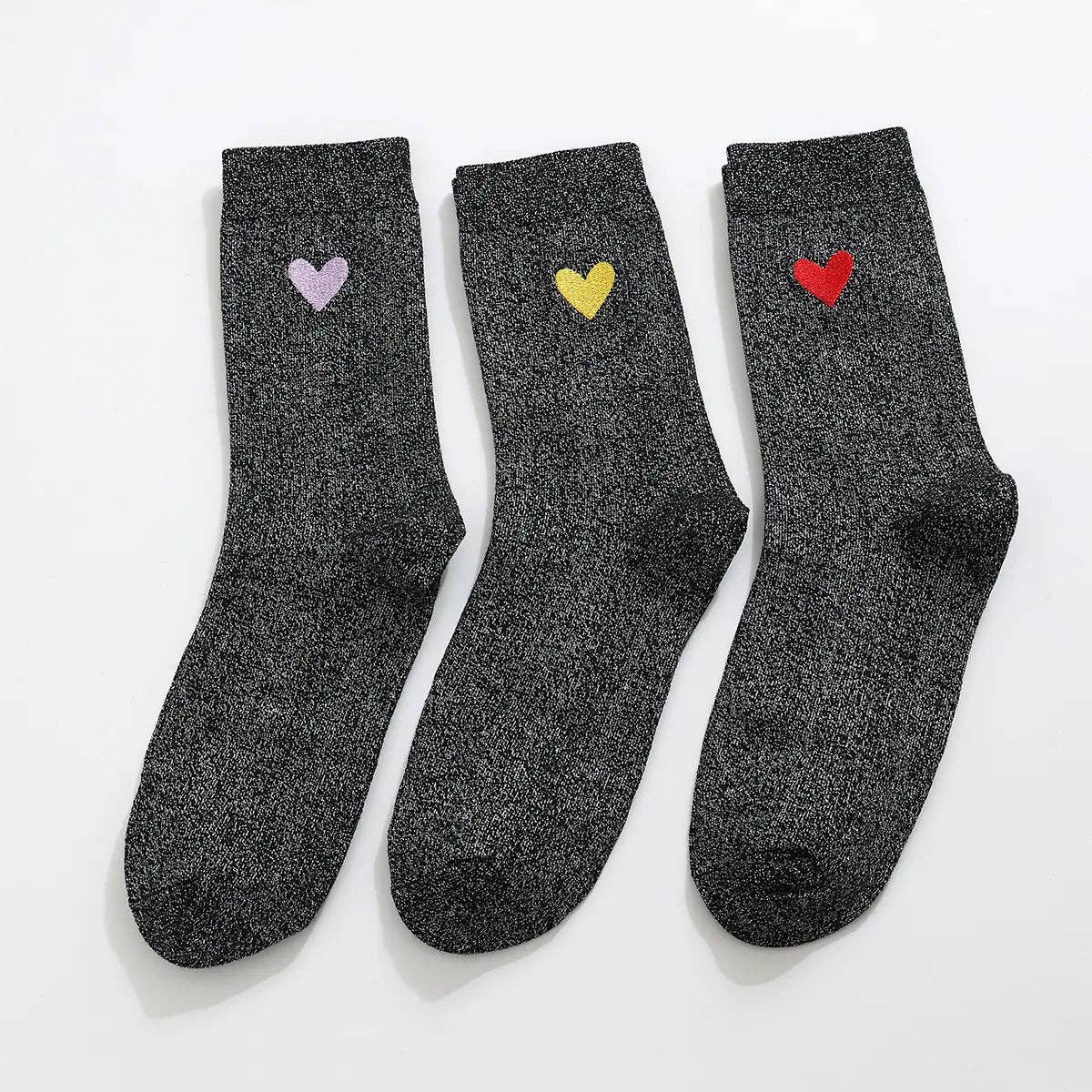 Tites Chaussettes - Venta al por mayor Calcetines - Mujer - Calcetines Altos Lurex Corazón Mujer I 35-415