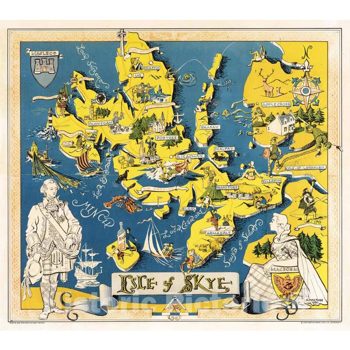 Historische Kaart - Isle Of Skye (Schotland). 1960 voor wholesale door Historic Pictoric