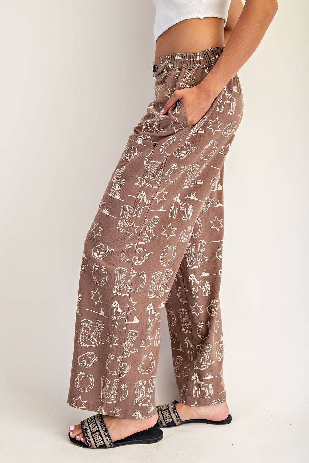 Peace Love Line - Wholesale Pants - Women's - PL8292 - STONE WASHED WESTERN PATCH POCKET PANTS2