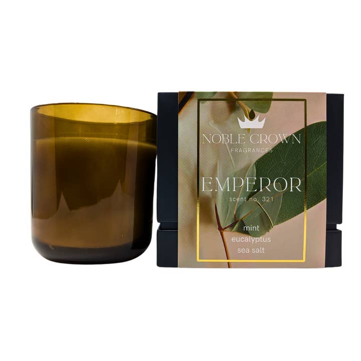 Emperor Candle - menta fresca, foglie di lime e sale marino per la vendita all'ingrosso da parte di Noble Crown Fragrances