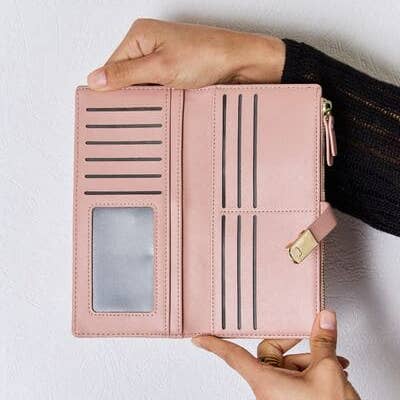 Fleur Couture - Wholesale Wallet - Women's - David Jones Texture PU Leather Wallet5