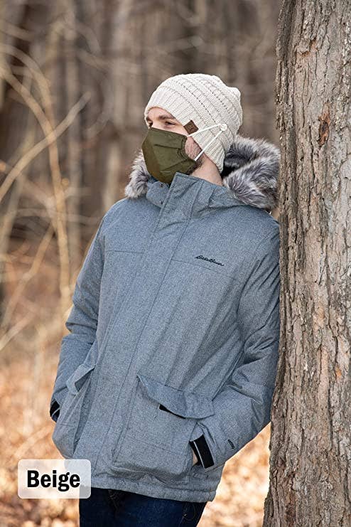 Funky Junque - Wholesale Beanie - Unisex - Ribbed Beanie-Button (Beige)1