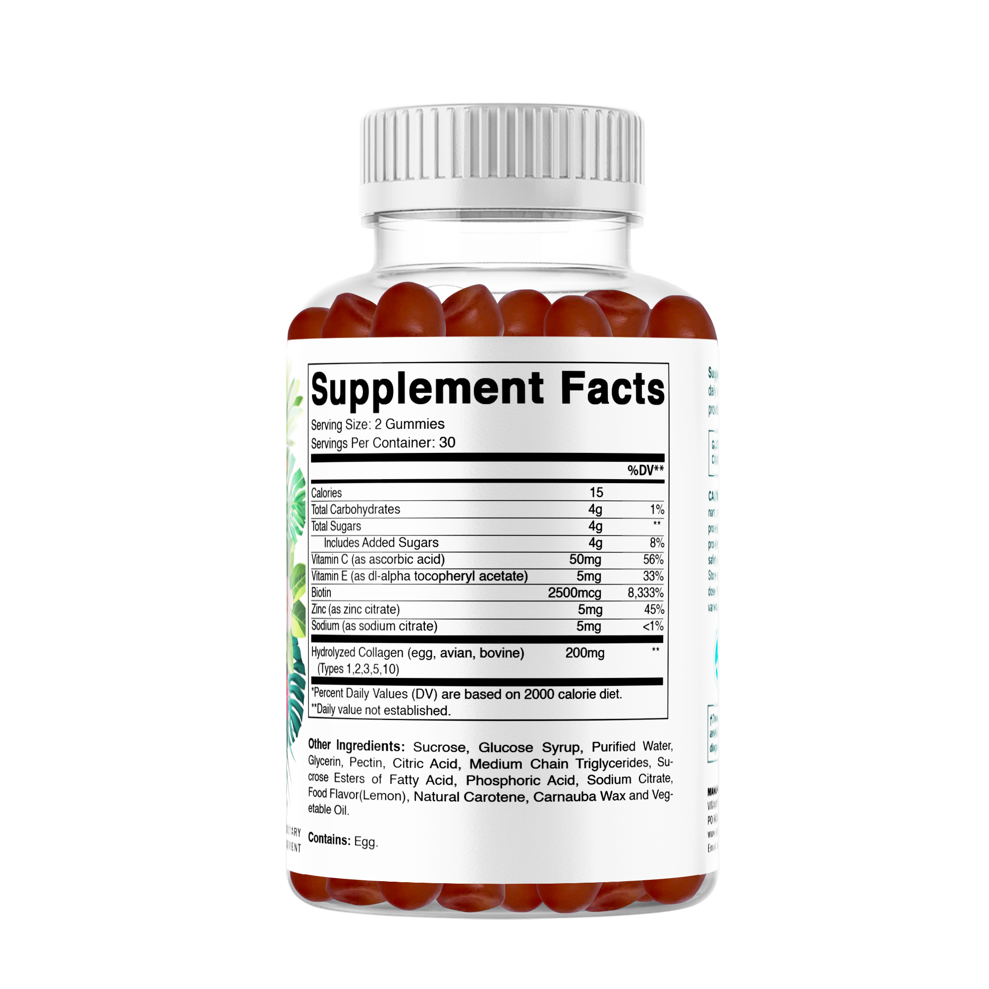 Vitamatic - Wholesale Oral Supplement/Vitamin - Vitamatic Hydrolyzed Collagen Gummies with  Zinc and Biotin8