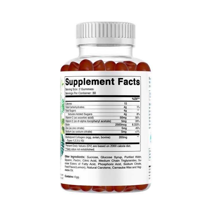 Vitamatic - Wholesale Oral Supplement/Vitamin - Vitamatic Hydrolyzed Collagen Gummies with Zinc and Biotin8