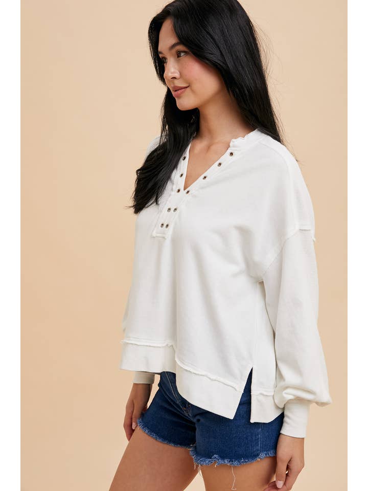 In Loom - Vendita all'ingrosso Felpa - Donna - PULLOVER CON DETTAGLIO OCCHIELLO7