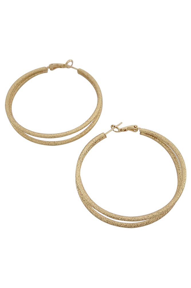 Hana - Wholesale Hoop Earrings - 14K Gold Dipped Omega Closure Hoop3