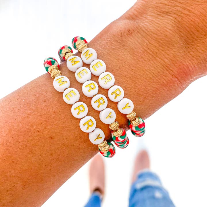 Savvy Bling - Wholesale Beaded Bracelet - Christmas Heishi Bracelets