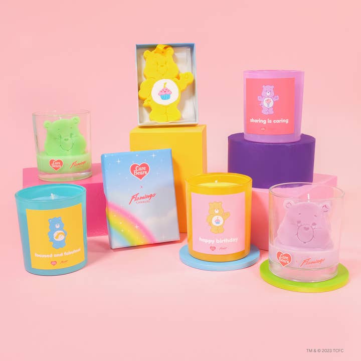 Flamingo Candles - Wholesale Novelty Candle - Care Bears x Flamingo Candles Cute Cupcake Birthday Bear Scent Shape