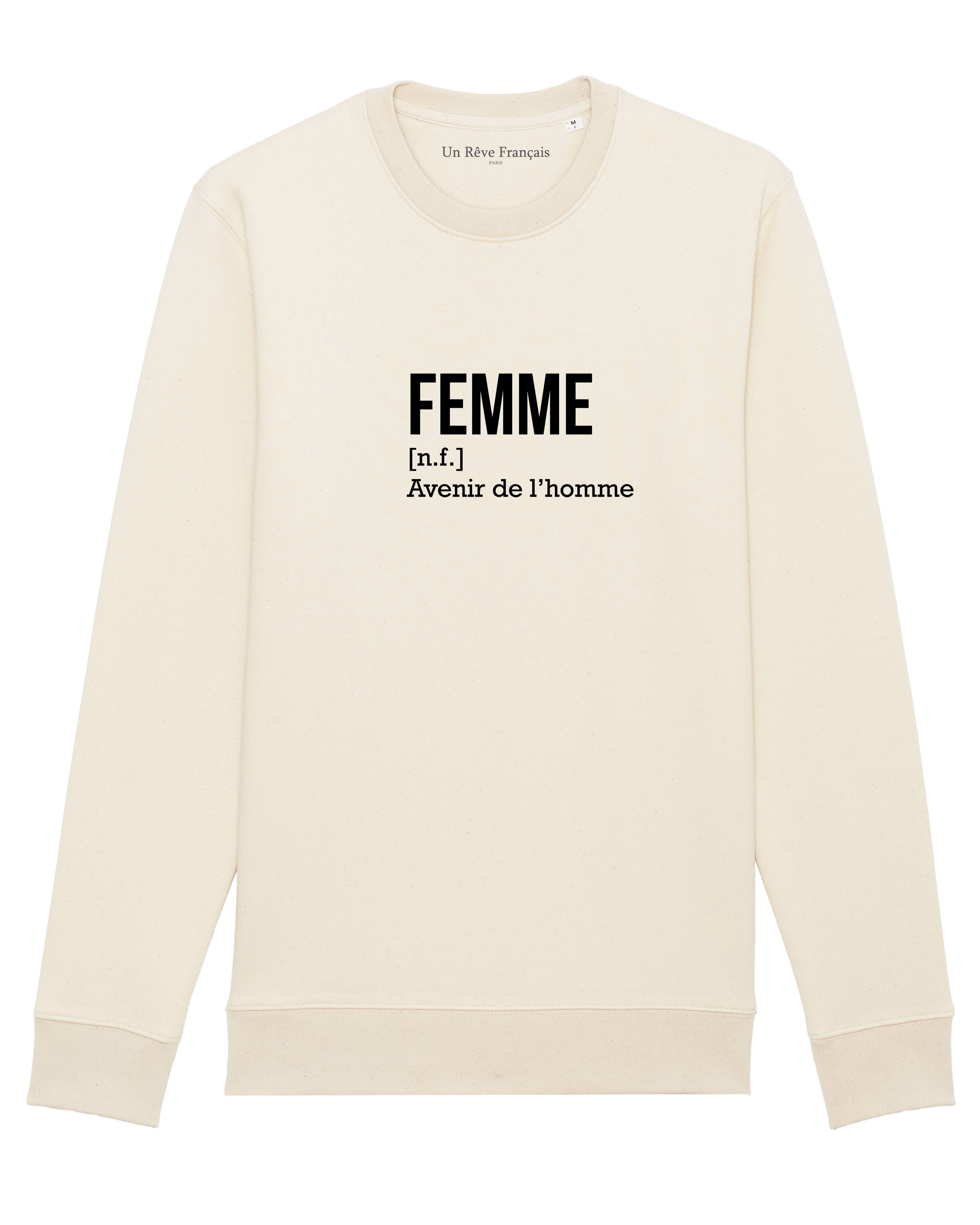 Un Rêve Français – wholesale Sweatshirt med tryck - Dam – Sweatshirt « Woman, Future of Man »0