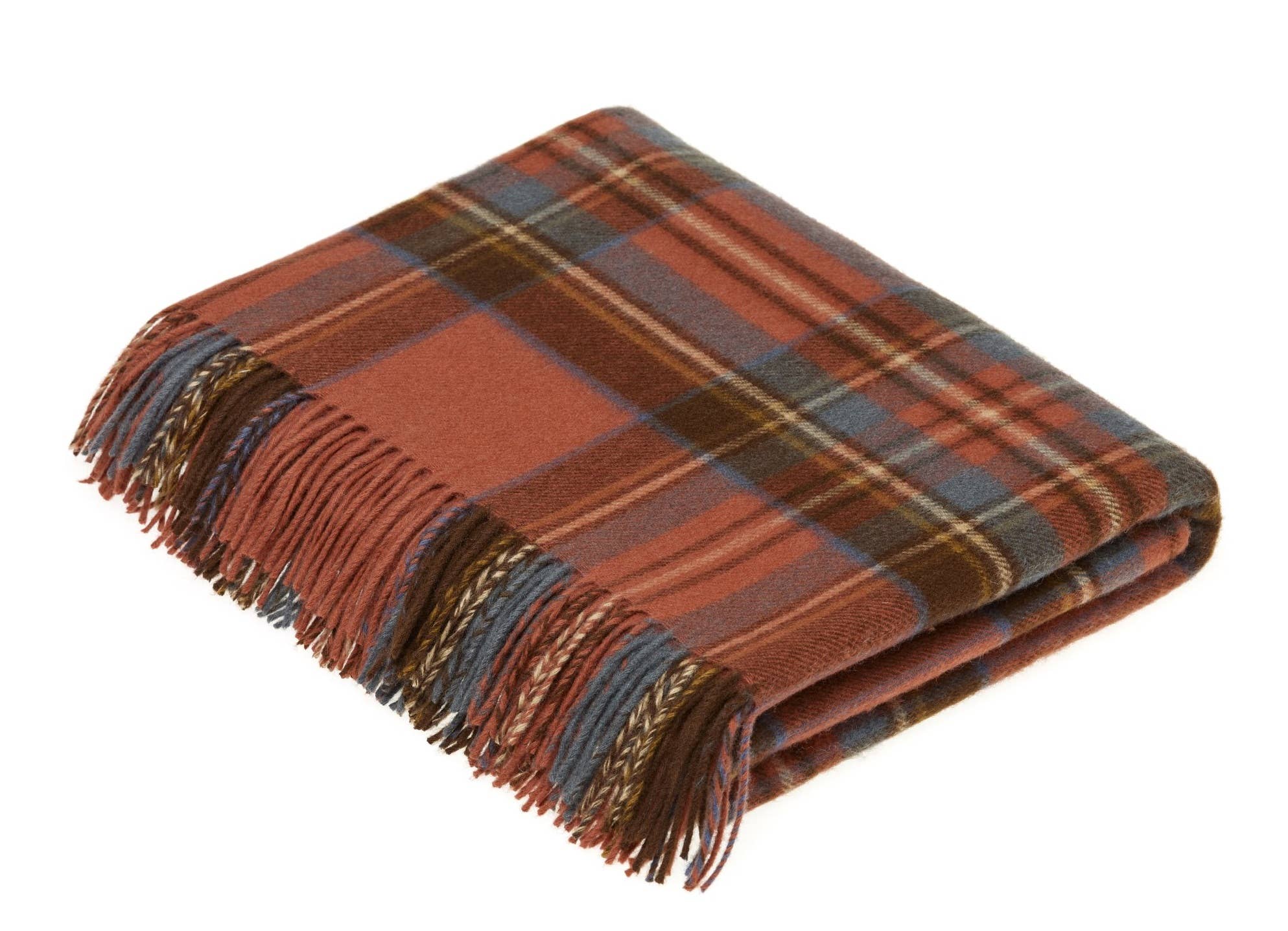 Bronte Moon - Wholesale Throw Blanket - Tartan Plaid - Merino Lambswool Throw Blankets - Made in UK1