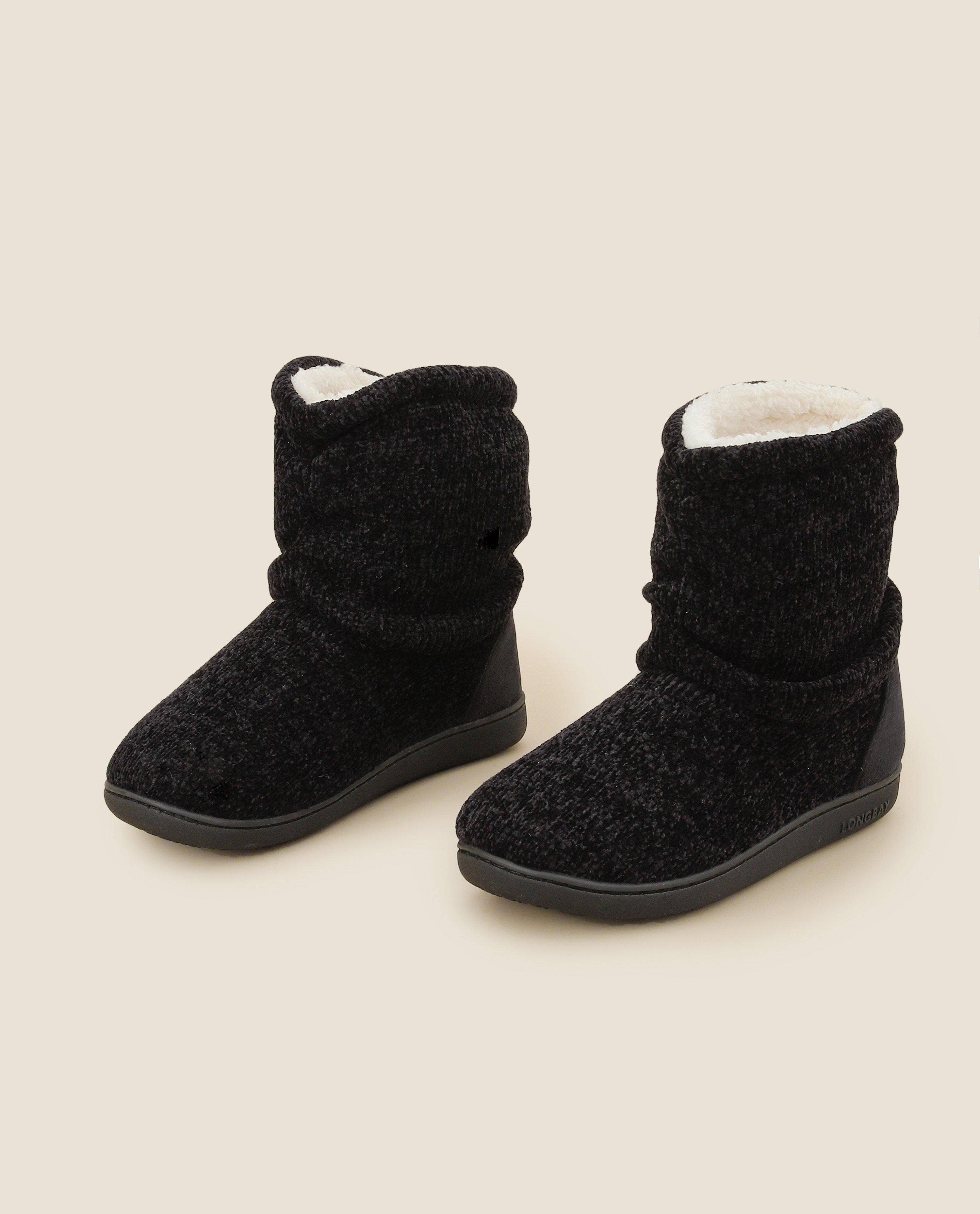 LongBay - Vente Bottines – femme - Chaussons bottillons en tricot chenille pour femmes Fuji14