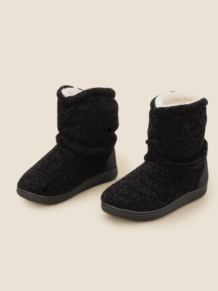 LongBay - Vente Bottines – femme - Chaussons bottillons en tricot chenille pour femmes Fuji14