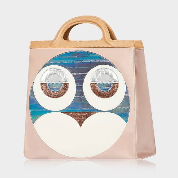 Crossbody Tote–Lightweight Nylon with Cowhide Patch-Designer for wholesale by WANACCESSORY