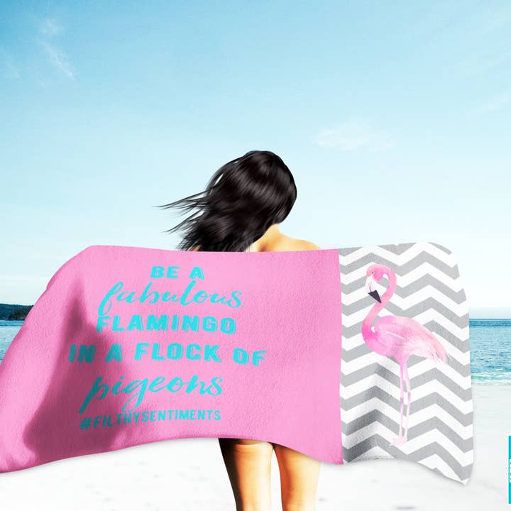 Tame Fabulous Flamingo Håndklæde for engroshandel hos Filthy Sentiments