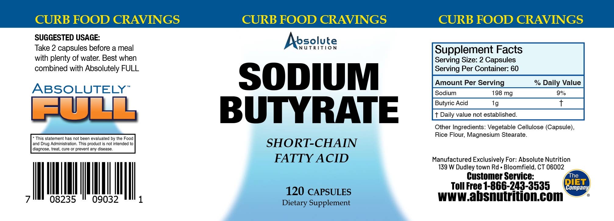 Absolute Nutrition - Wholesale Oral Supplement/Vitamin - Sodium Butyrate3
