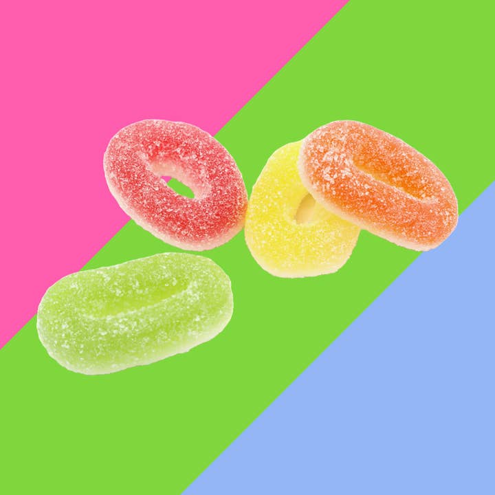 Gaffney's Sweets & Treats Wholesale - Wholesale Gummy - Kingsway Fizzy Rings Bag 2.5kg
