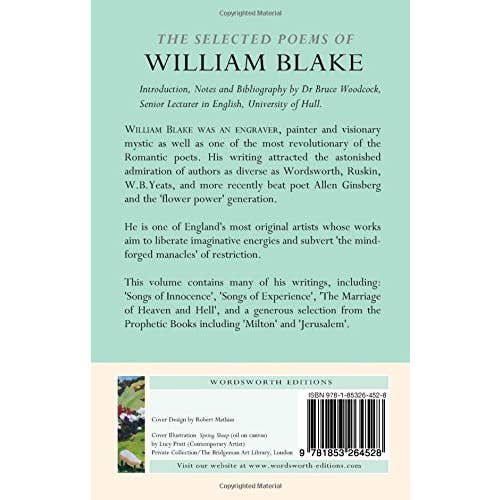 Marble City Press - Wholesale Poetry and drama - The Selected Poems of William Blake | Wordsworth Poetry1