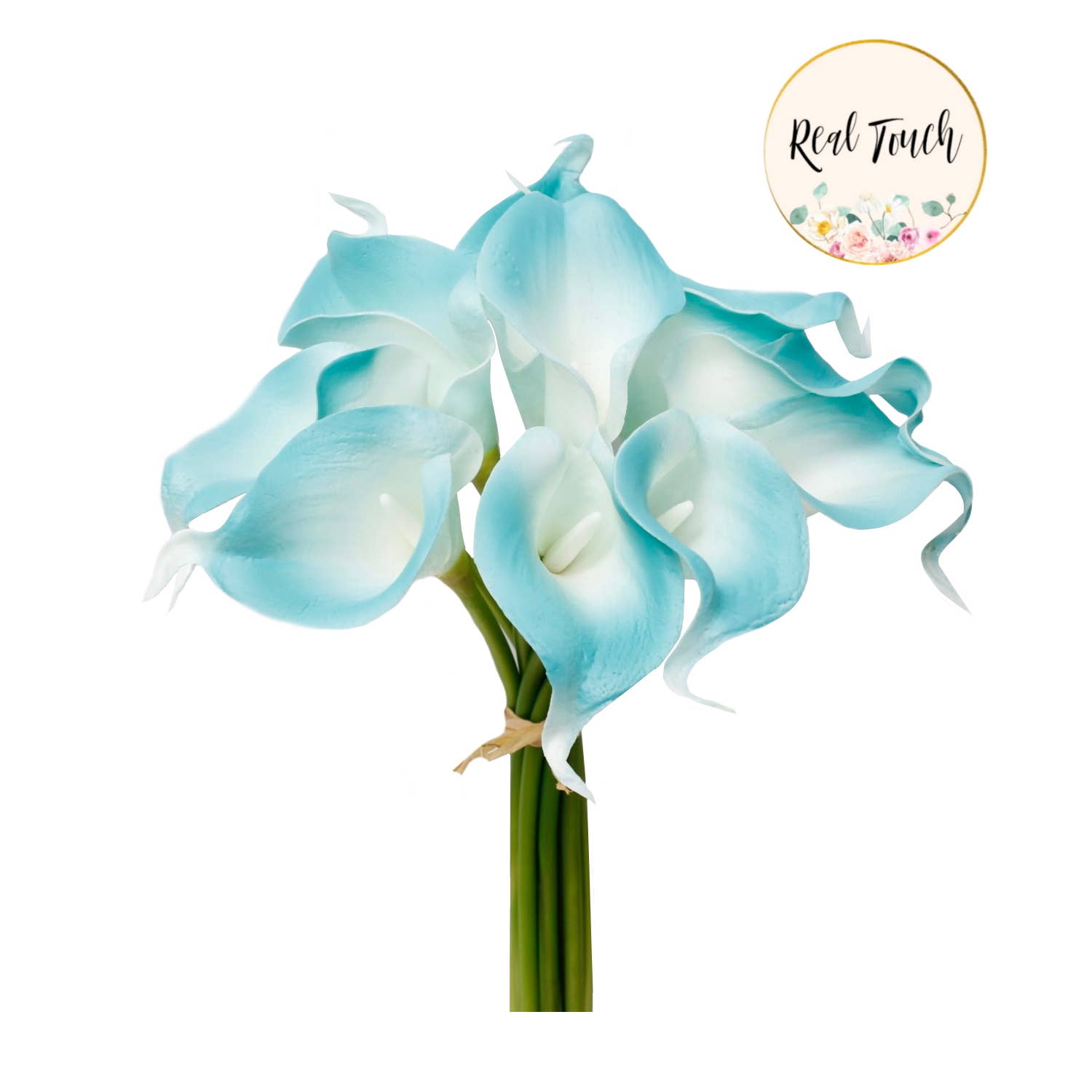 Angel Isabella - Vente Fleurs artificielles - Paquet de 10 tiges Real Touch en PU Calla Lily-14"0