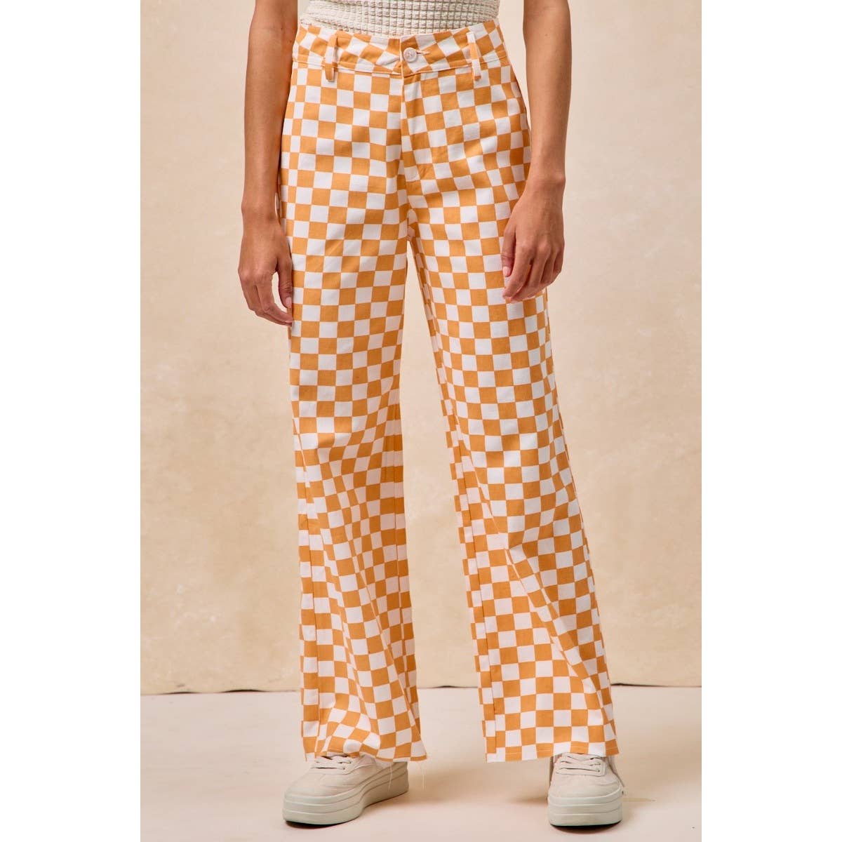 ORANGE Spieltag Thema Karierte Druckhose für den Großhandel auf Faire2