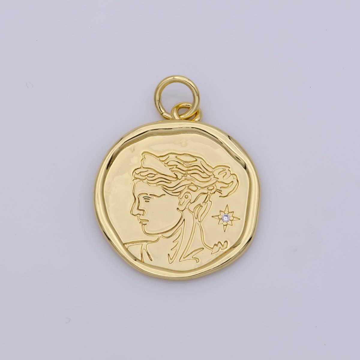 Aim Eternal - Wholesale Individual Charm/Pendant - 24K Gold Filled Goddess Artemis of Hunt, Nature, Childbirth and Chastity Pendant | M929