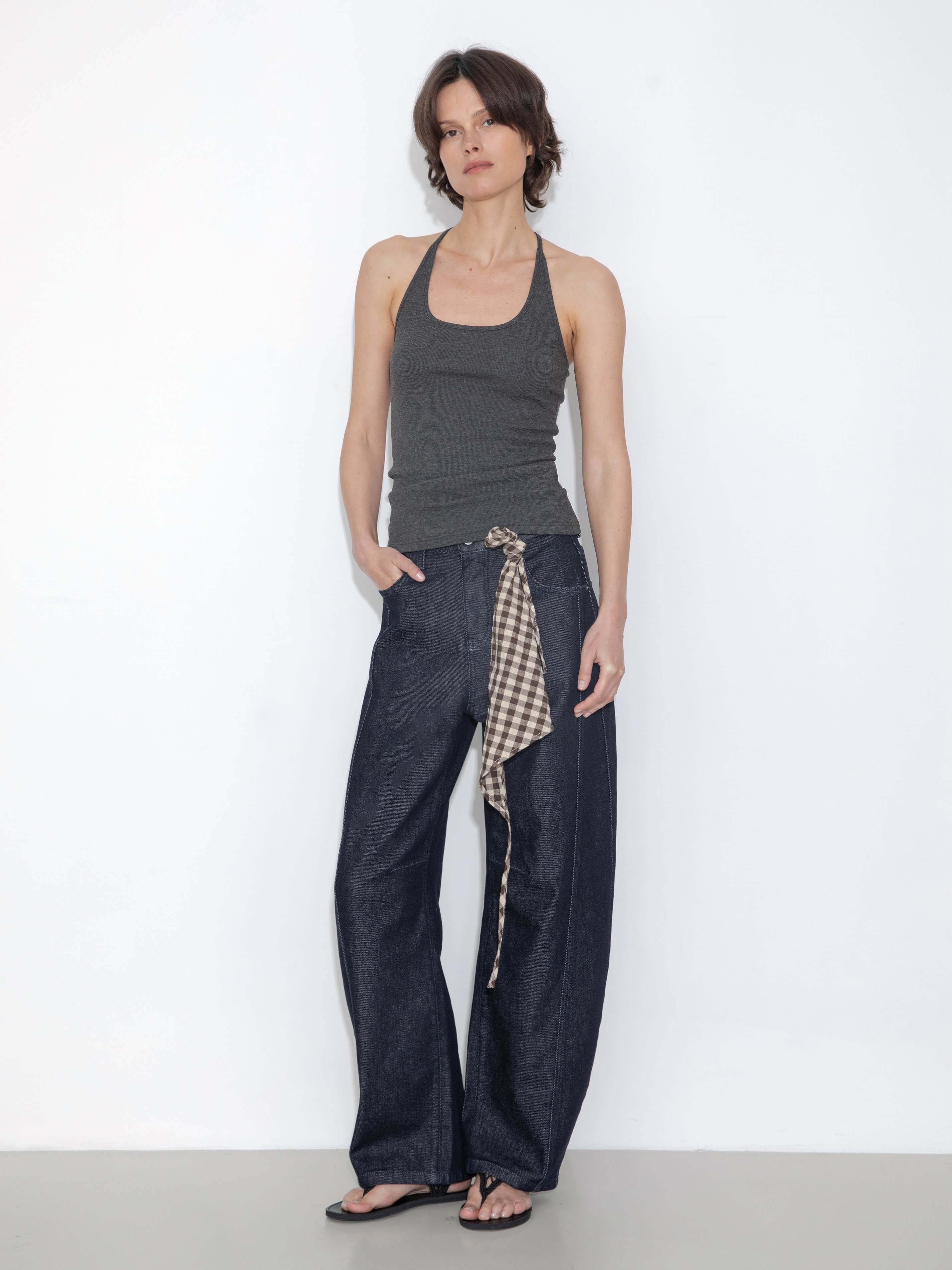 CUBIC - Wholesale Jeans - Women's - Panelled Loose-Fit Wide-Leg Tapered Jeans4