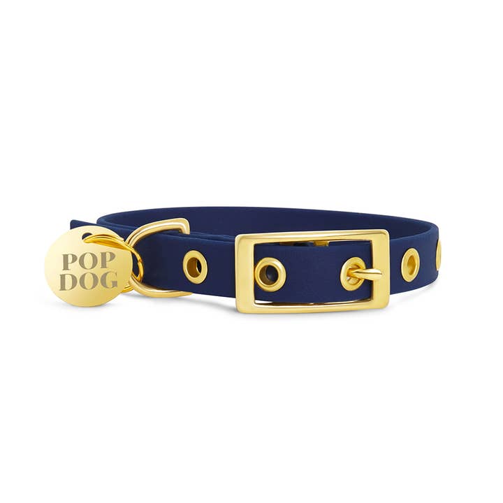Pop Dog - Vendita all'ingrosso Collare - Cani - Collare eyelet blu navy PATAPOUF1