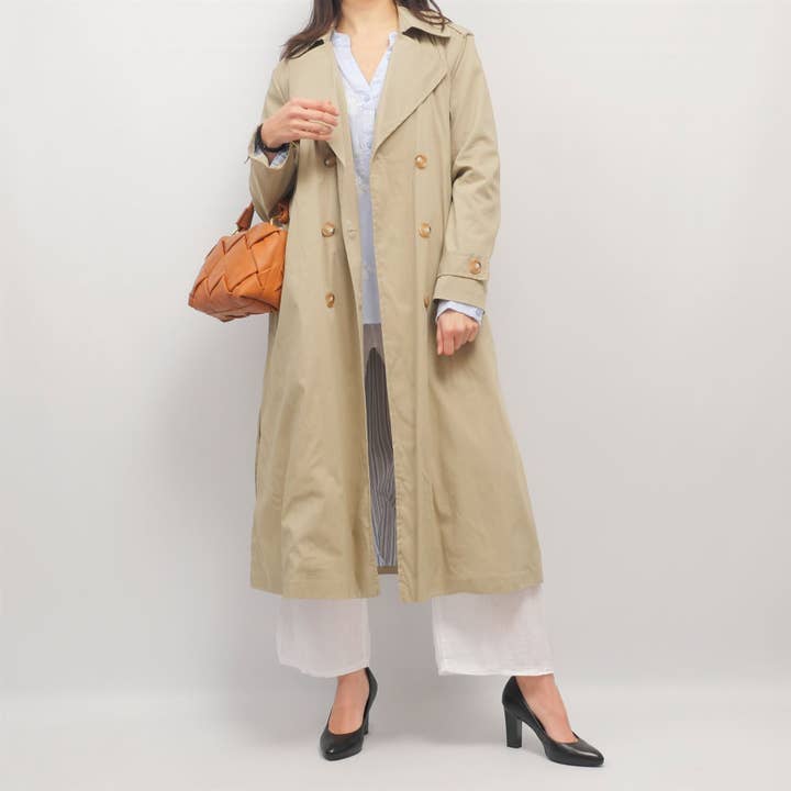 Cecile Wang – Großhandel Trenchcoat – Damen – Doppelreihiger Trenchcoat mit Gürtel TDM8162411