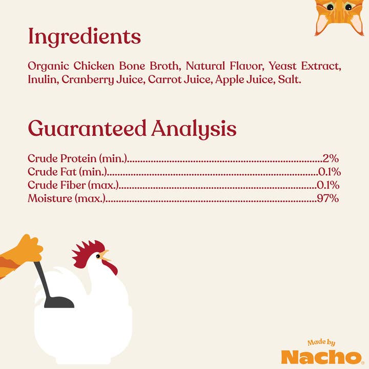 Made By Nacho - Wholesale Pet Food - Cat - Cage-Free Chicken Bone Broth Topper 11oz5