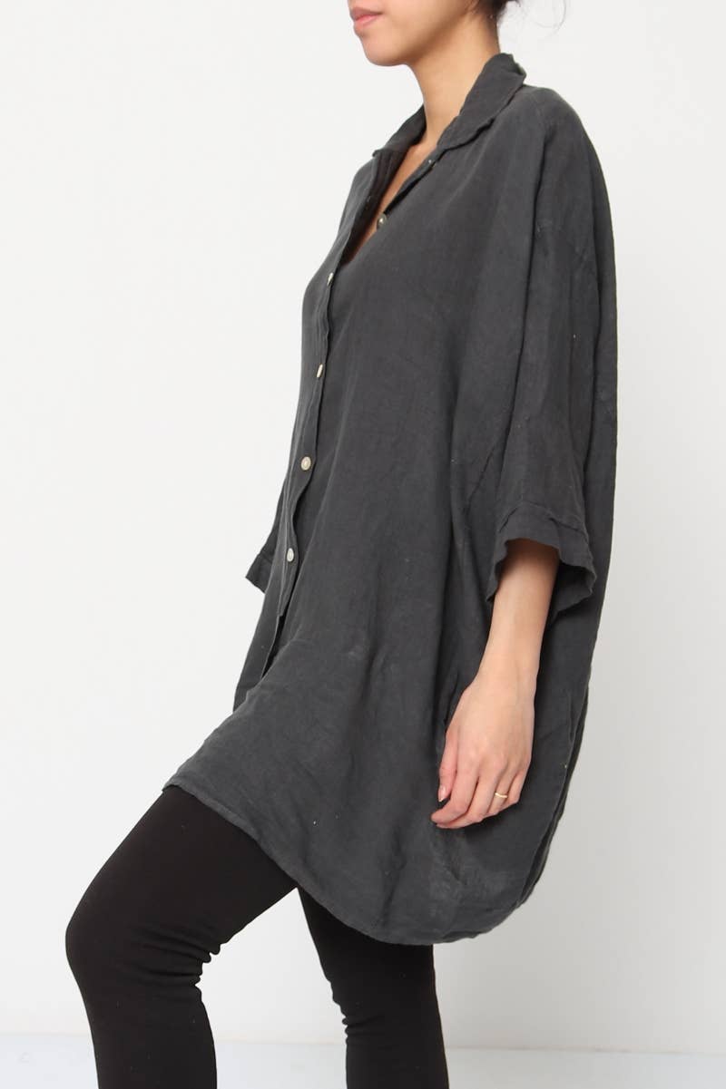 LÉA & LUC - Wholesale Button Down Shirt - Women's - 100% Linen Shirt REF. 285881