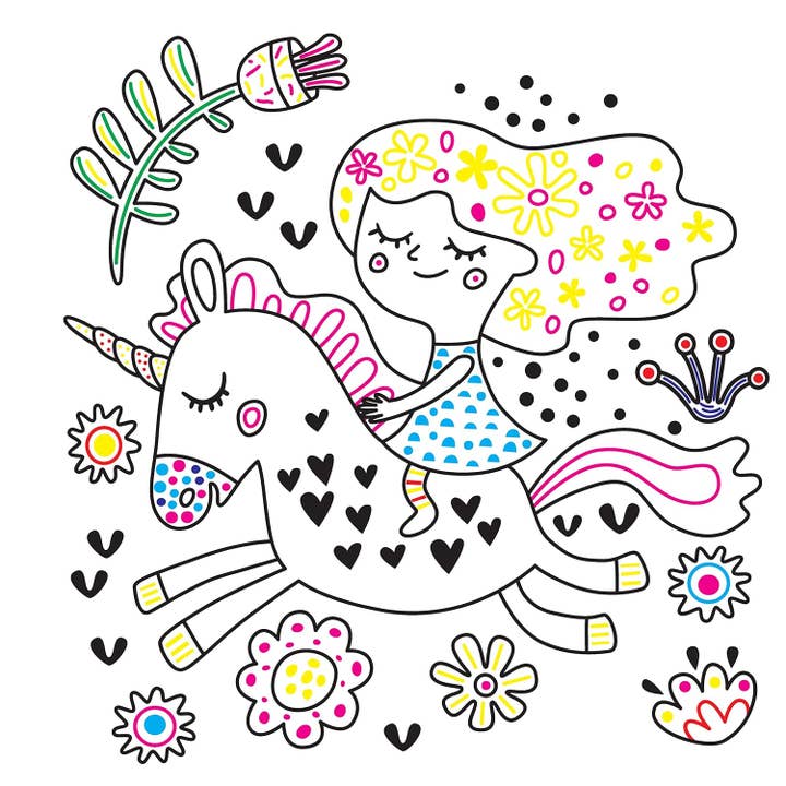 Fox Chapel Publishing - Wholesale Coloring & Activity Book - Kids & Baby - Easy and Fun Paint Magic with Water: Unicorns and Friends3