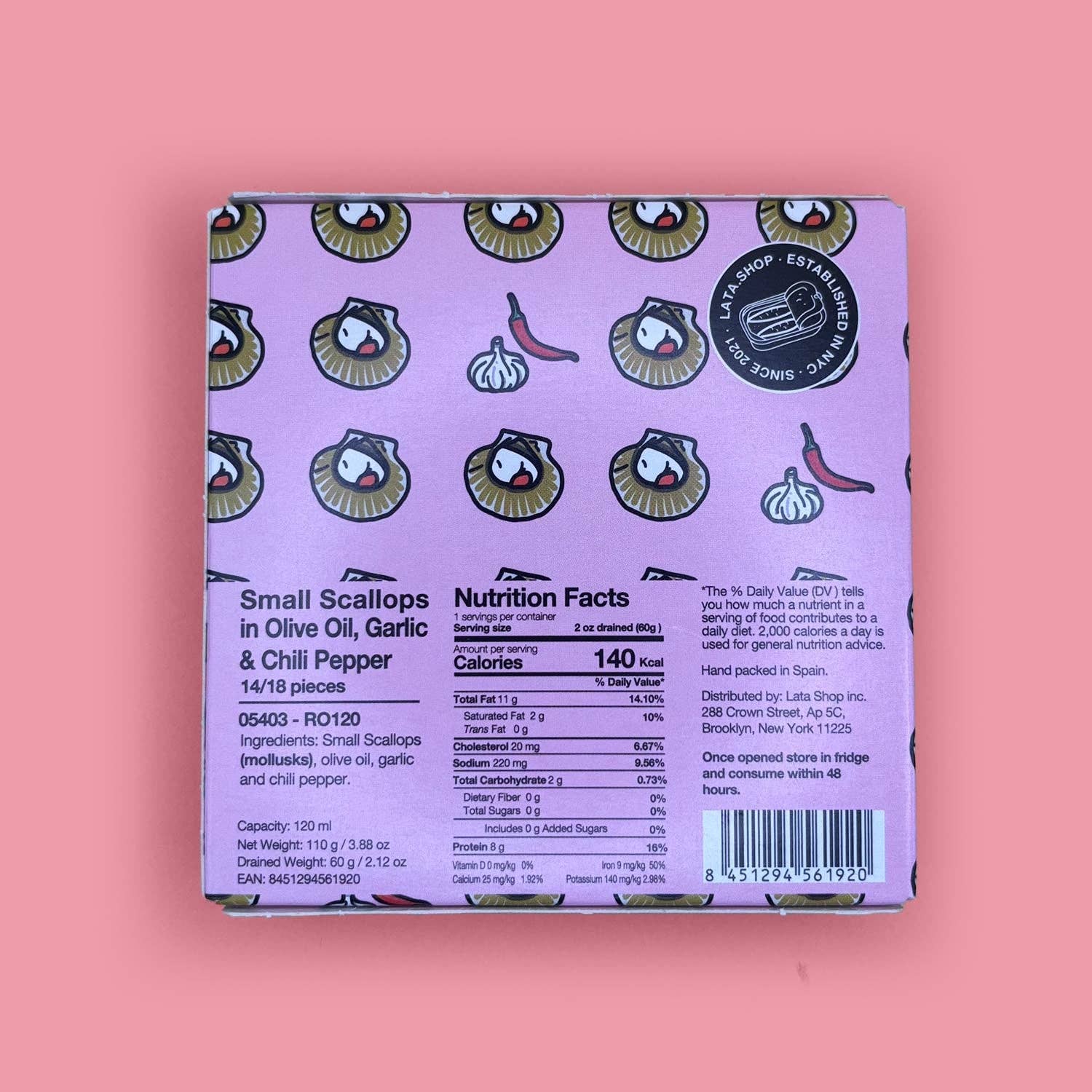 Lata - Vendita all'ingrosso Pesce in scatola - Lata Capesante piccole in olio d’oliva con aglio e peperoncino3