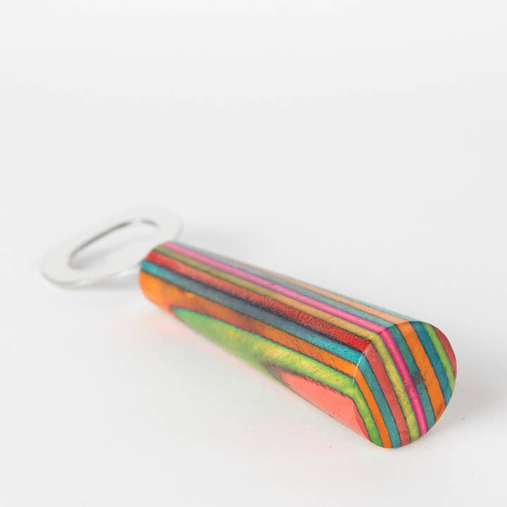 Ten Thousand Villages - Wholesale Bottle/Wine Opener - Striped Wood Bottle Opener *1