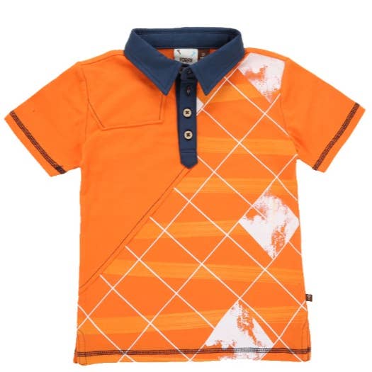 Polo estampado Argyle por atacado de Fore Axel & Hudson