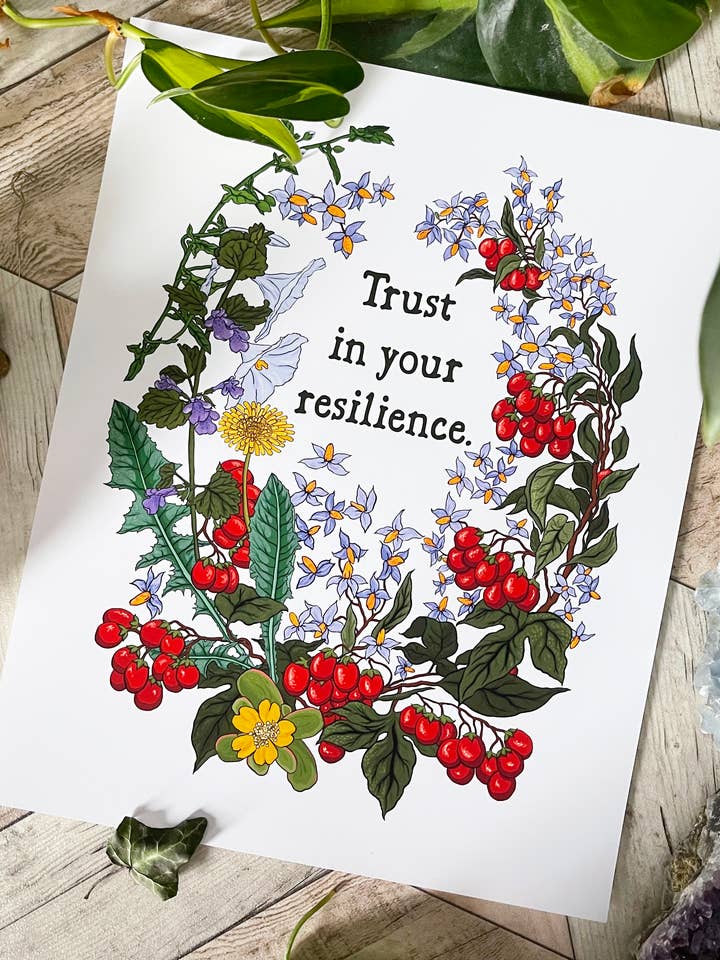 Trust In Your Resilience: feminist print for wholesale by Fabulously Feminist