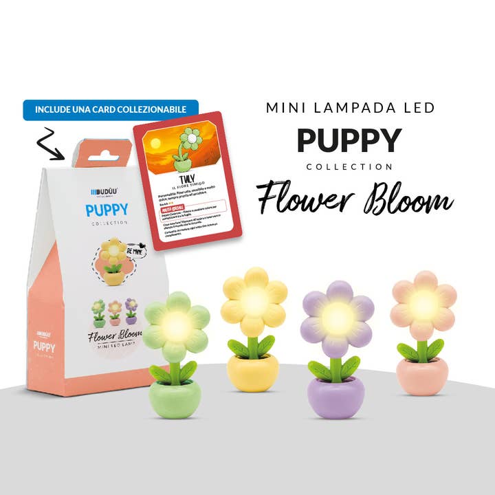 Dudùu Puppy Bloom - Mini Lampada LED - Gadget Regalo per la vendita all'ingrosso da parte di VIBES SRLS