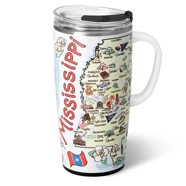 Mississippi Travel Mug (22oz) for wholesale by Swig Life
