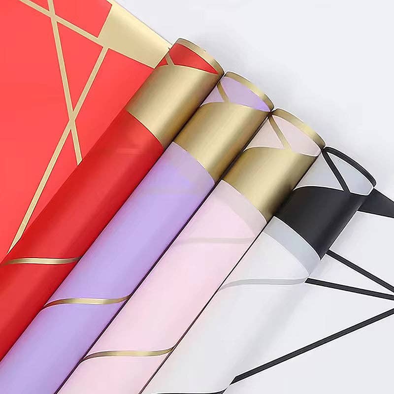 Elegant Design Supply - Wholesale Wrapping Paper Roll - Geometry Flower Wrapping Paper (20pcs/bag)4