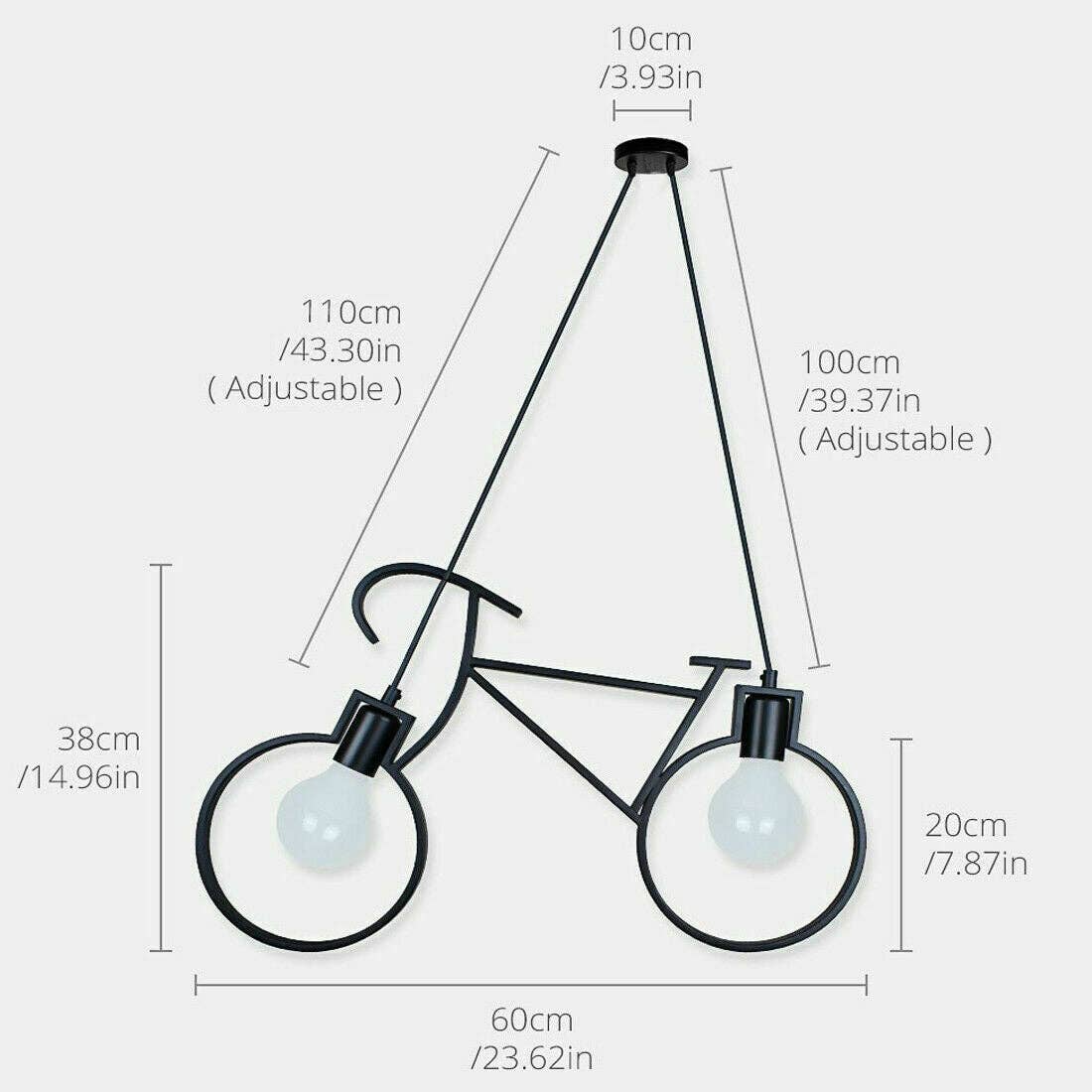 Ledsone - Vente Lustre/Suspension - Suspension de plafond de vélo rétro Meta Design Shad4