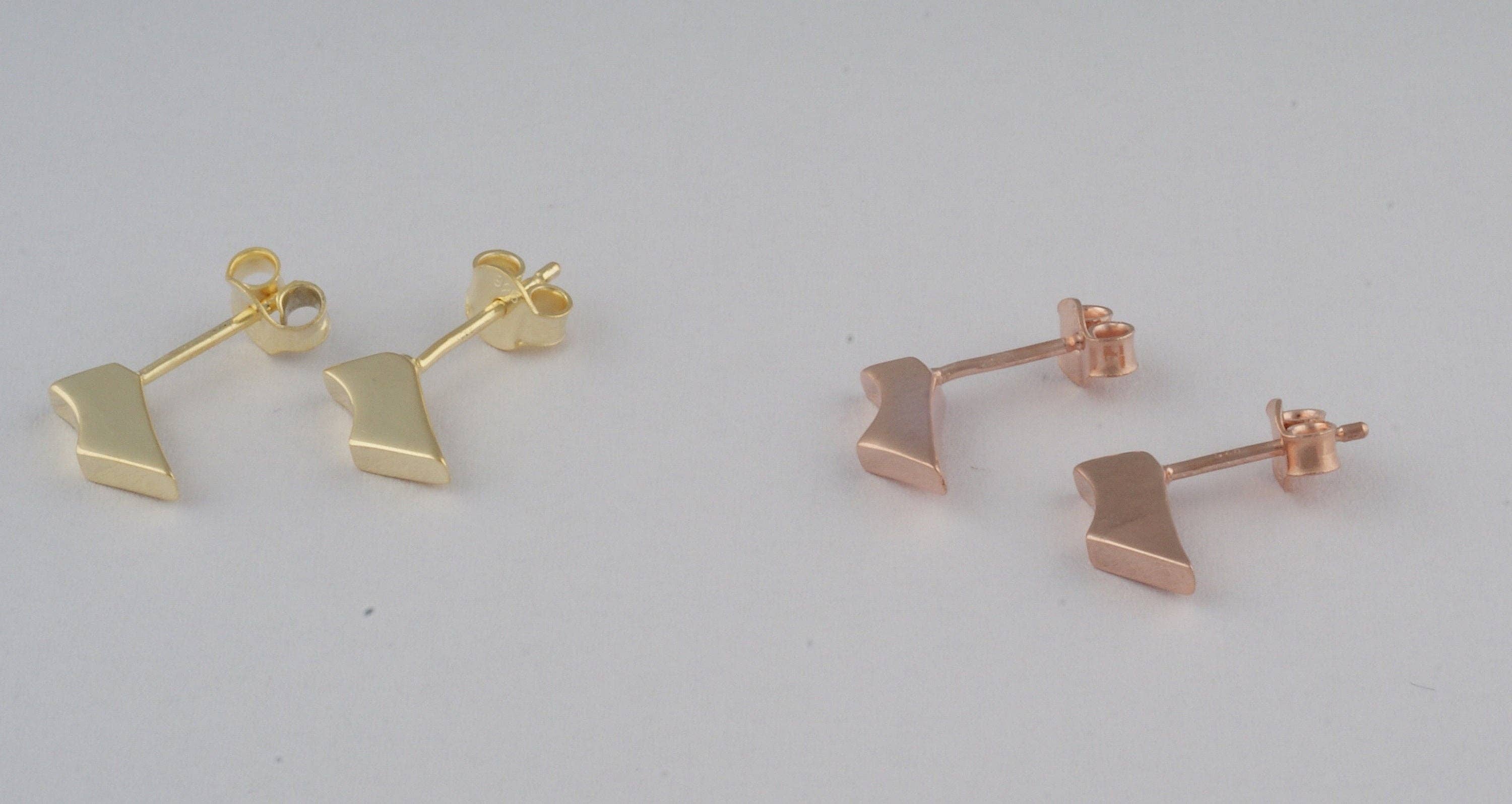 AG 925 JEWELLERY - Wholesale Stud/Post Earrings - 925 Sterling Silver Geometrical Earrings Push Backs3