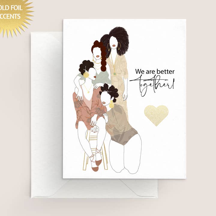 Vi er Bedre Sammen Venskabskort - Guldfolie Accent for engroshandel hos K. Jones