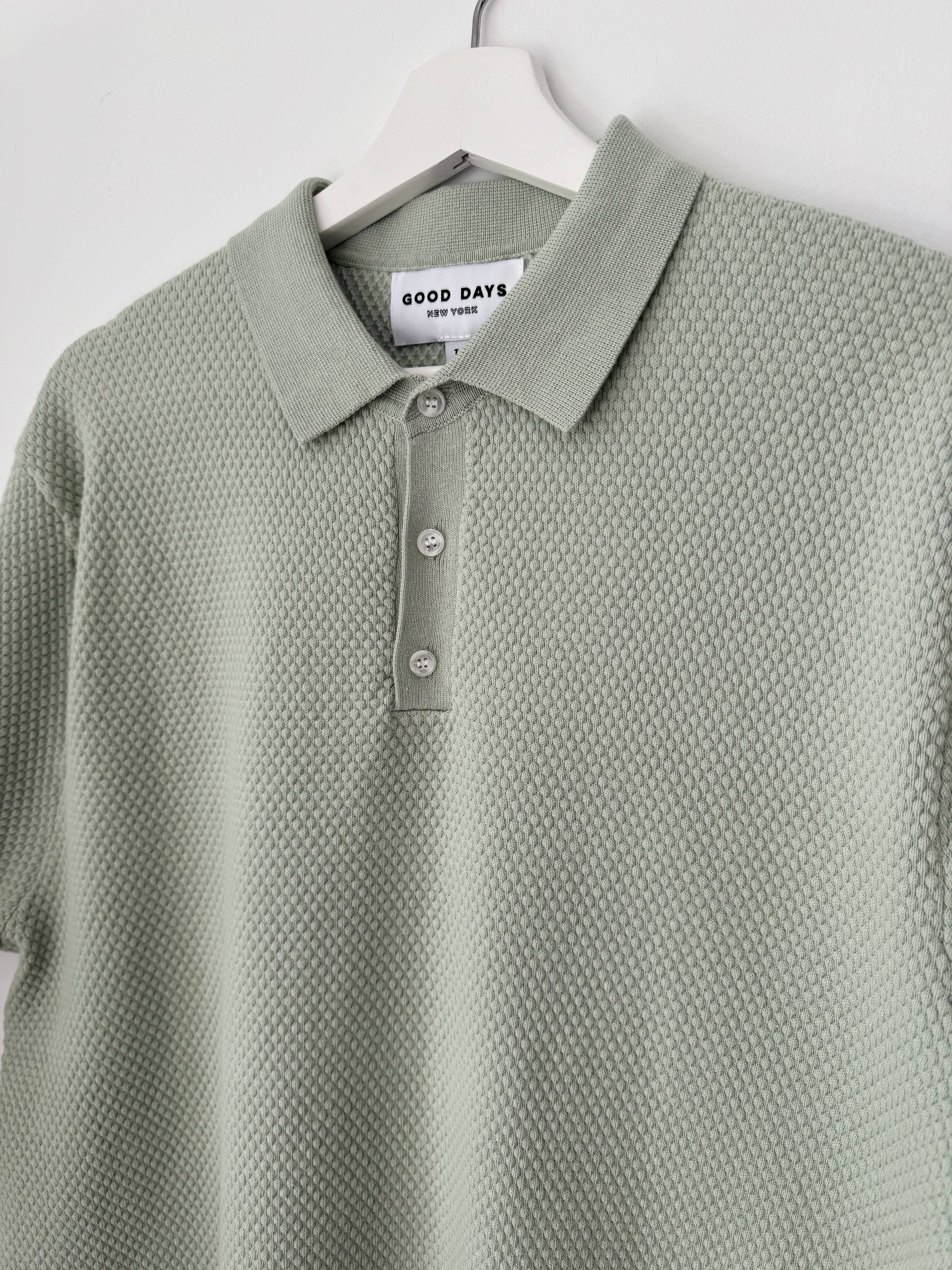 Good Days - Wholesale Polo - Unisex - Harbor Knit Polo - Sage7