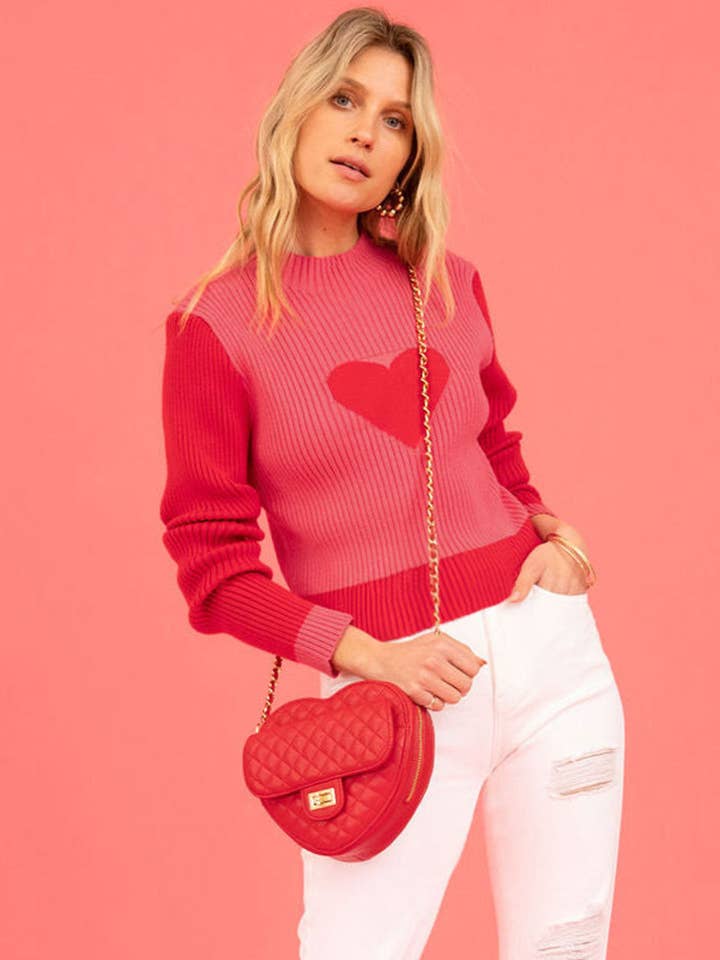 Maglioni Pullover Casual Larghi a Girocollo con Costine Carine di San Valentino per la vendita all'ingrosso da parte di Lovesoft