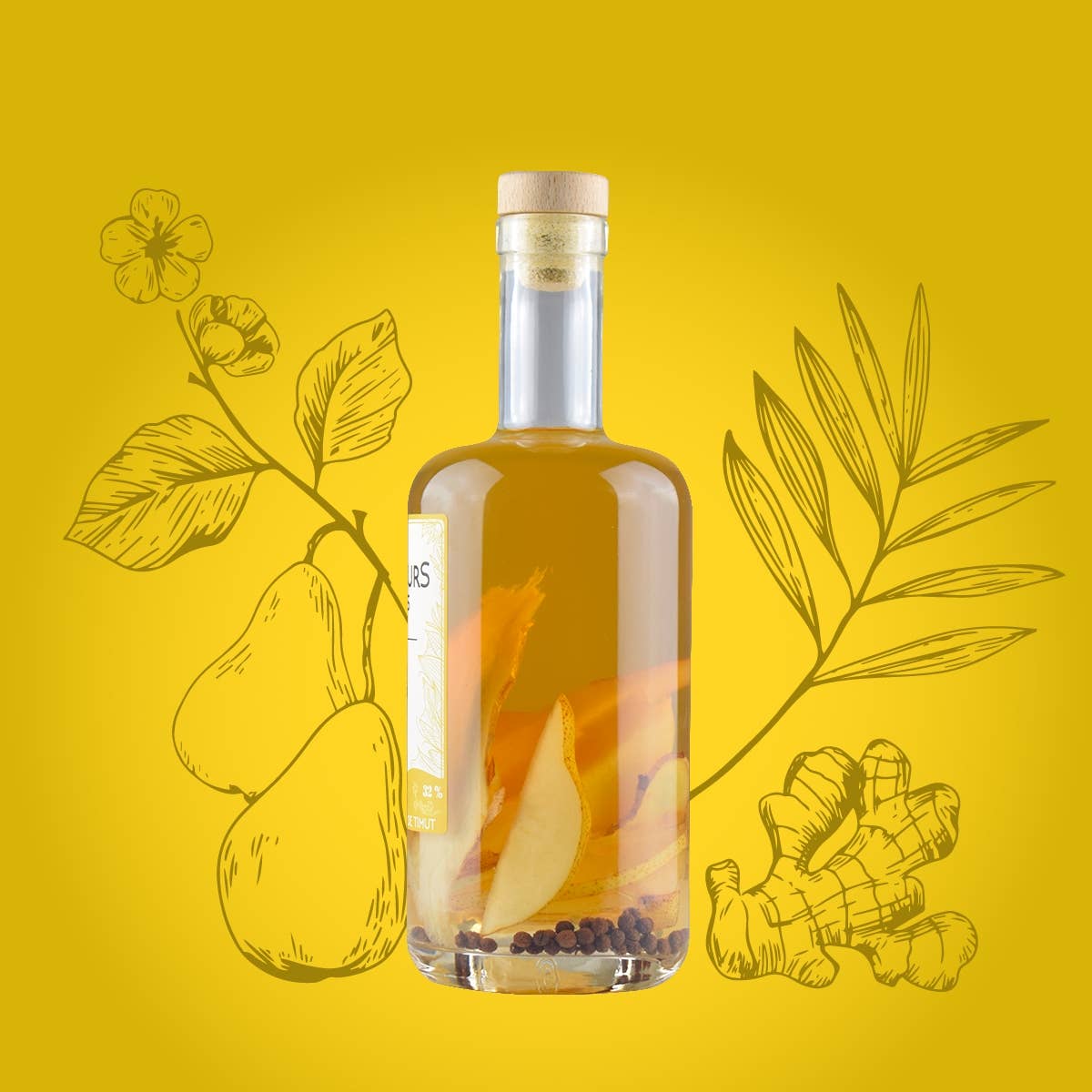 Les Arrangeurs Français - Wholesale Liqueur - Armagnac Arrangé AOC Organic Pear Ginger Timut Pepper1