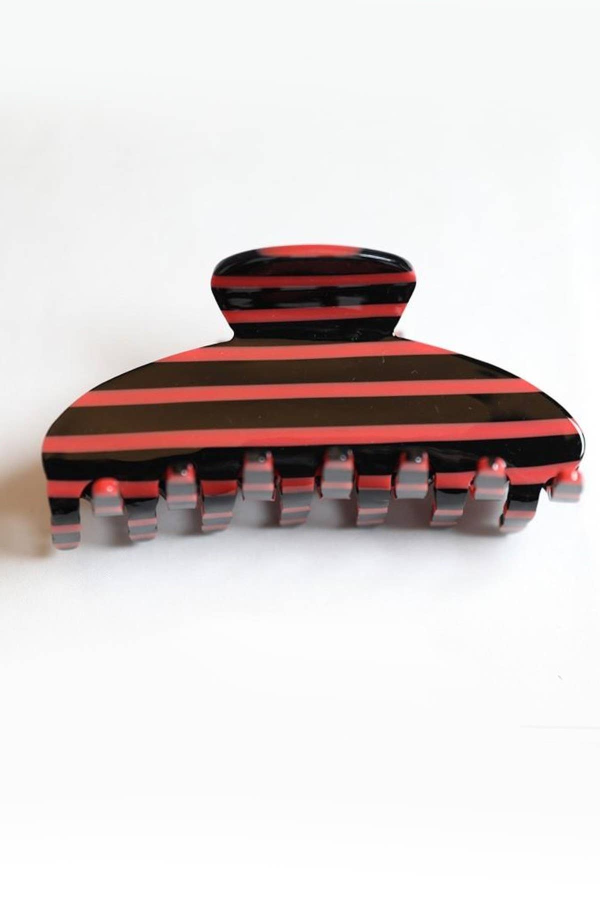 JOSSLYN by wall to wall - Wholesale Hair Clip - Women's - JUMBO STRIPE PLAID OVAL HAIR CLAW CLIPS | 40H102016