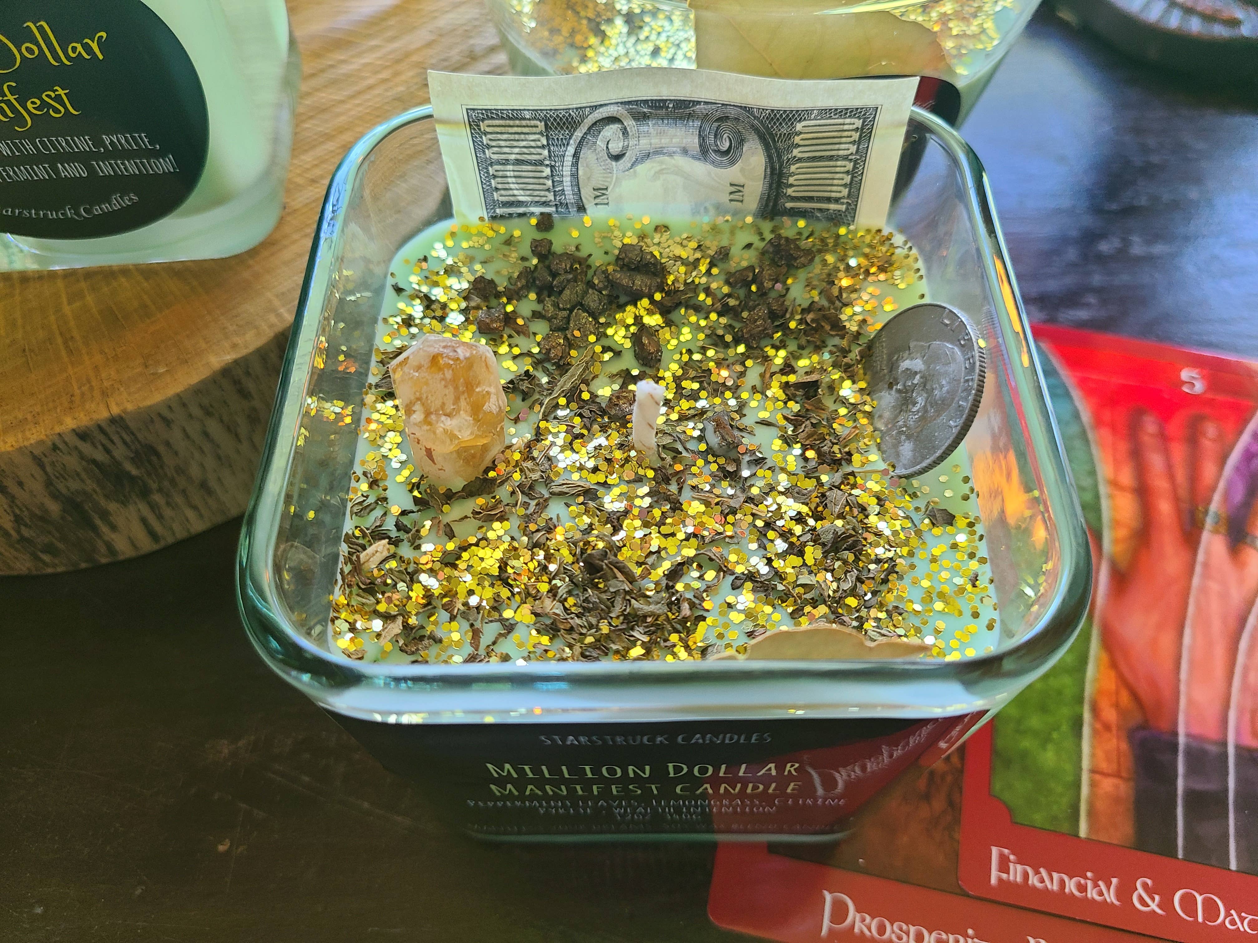 Starstruck Candles - Vente Bougie en bocal - Bougie d'argent manifeste Million Dollar1