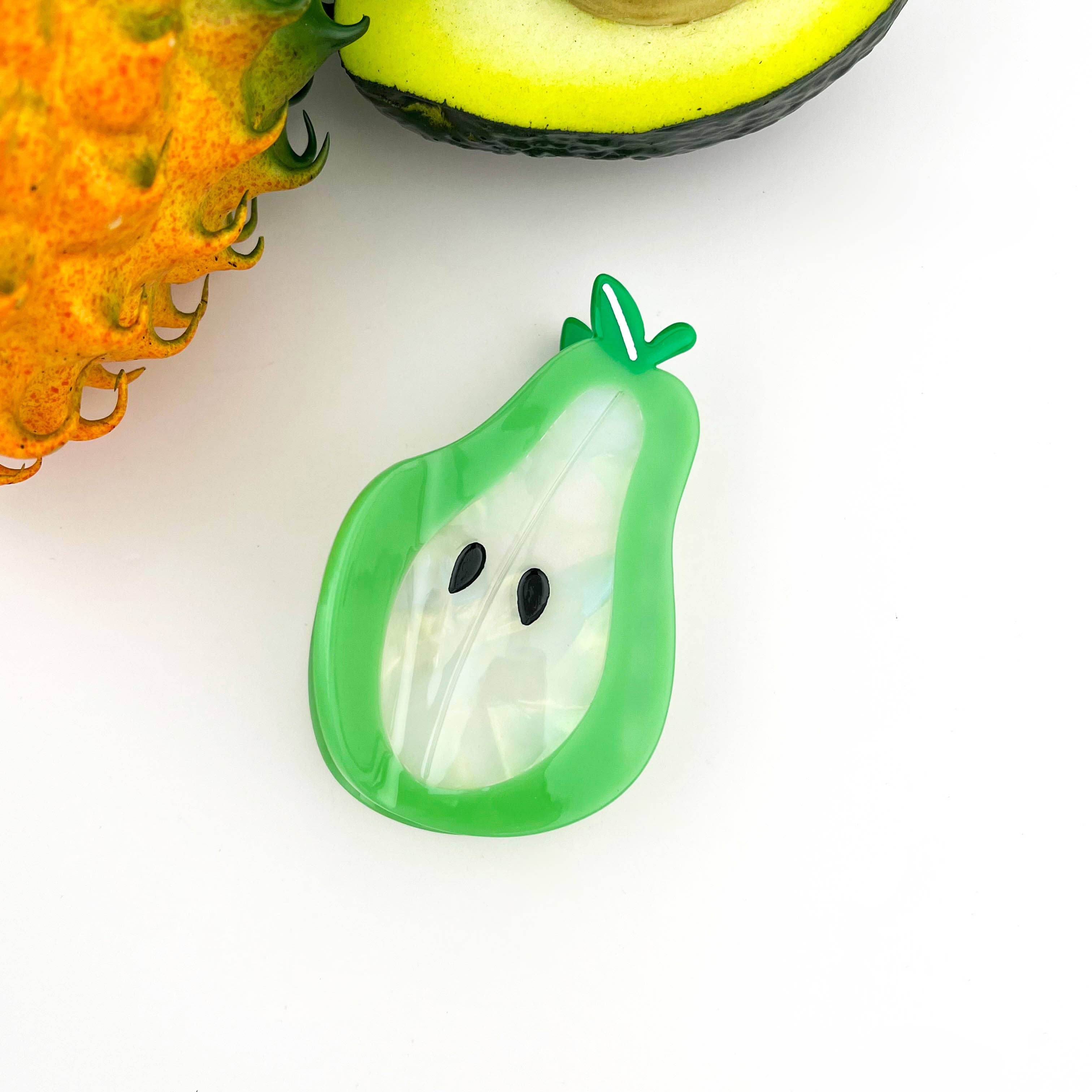 TheDivaSoap - Vente Pince à cheveux – femme - Pince à cheveux motif fruits frais, fraise et carotte3