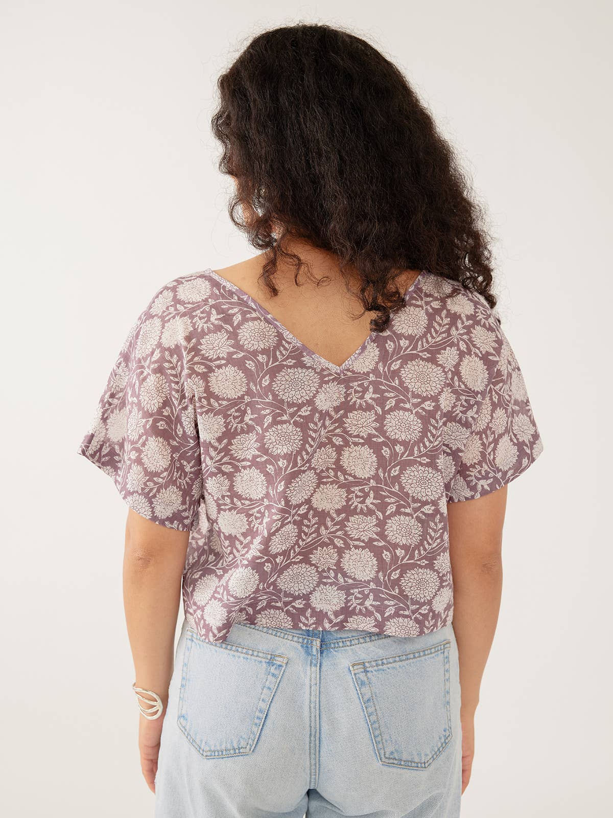 Riley V-Neck Dolman Top French Lilac for wholesale on Faire4