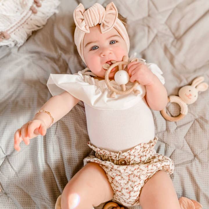 Ali+Oli - Wholesale Teether (Not Clip-On) - Baby - Giraffe Teether & Rattle Food-Grade Silicone Toy (Taupe)
